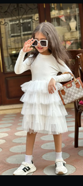 Tulle dress with jacket