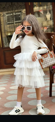 Tulle dress with jacket