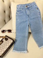 Wide leg strass pants