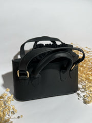 Black leather bag