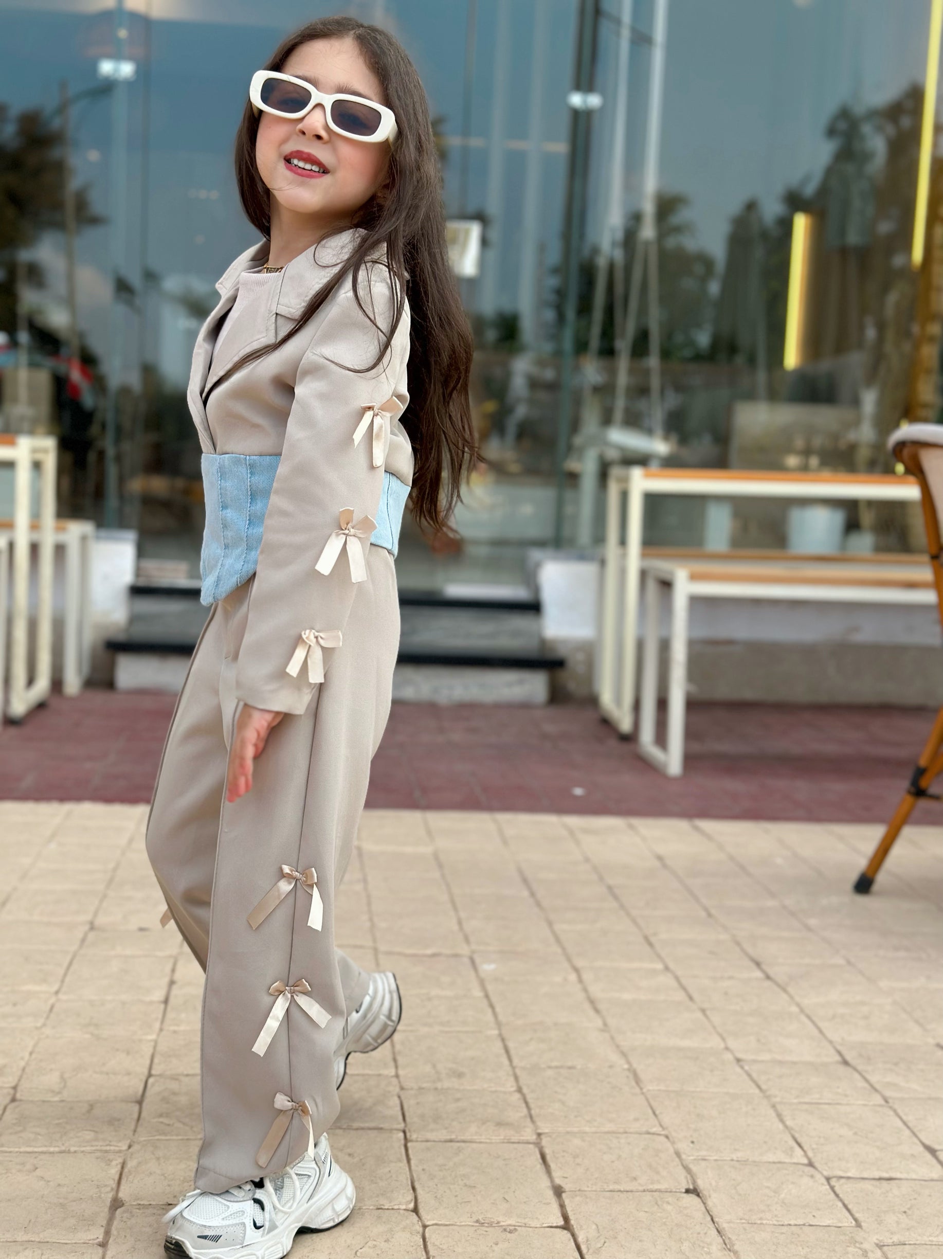 3-waist denim suit