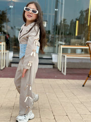 3-waist denim suit